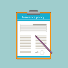 clipboard with insurance policy